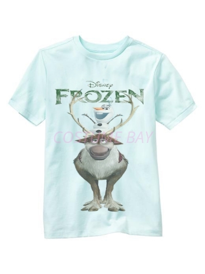 Picture of Kids Short Sleeves Frozen Sven T Shirt Blue 2