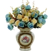 Picture of Bouquet 12 Heads 6 Branches Artificial Silk Roses - Blue