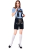 Picture of Ladies Oktoberfest Bavarian Beer Maid Costume Set - Blue Shirt + Black Short