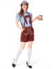 Picture of Ladies Oktoberfest Bavarian Beer Maid Costume Set - Blue Shirt + Brown Short