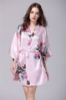 Picture of Women Floral Satin Kimono Robes - Blue