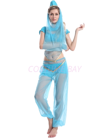 Picture of Womens  Aladdin Belly Dance Fancy Dress - Blue