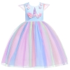 Picture of Girls Princess Unicorn Rainbow Tutu Dress-Blue