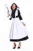 Picture of Ladies Lolita Oktoberfest Bavarian Beer Maid  Costume Black Dress with White Apron