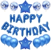 Picture of 25pcs Balloons Set with Happy Birthday Banner - Pink / Silver / Blue / Black / Rose Gold