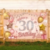 Picture of Pink Series Birthday Backdrop Banner 110*180CM
