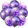 Picture of 12-inch Silver Latex & Confetti 10pcs Balloon Bouquet Set