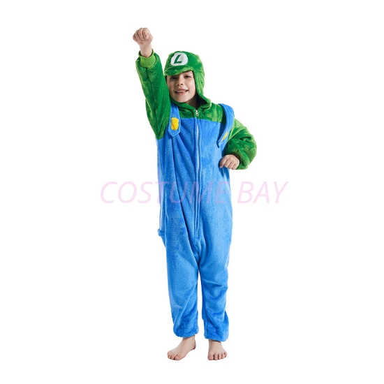 Picture of  Kids Super Mario Green Luigi Onesie