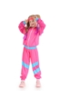 Picture of Kids 80s Retro Hip Hop Disco Hippie Modern Jazz Performance Costume - Pink