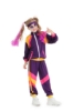 Picture of Kids 80s Retro Hip Hop Disco Hippie Modern Jazz Performance Costume - Pink
