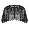 Picture of Vintage Boutique Beaded Sequin Flapper Cape - Black