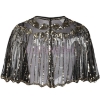 Picture of Vintage Boutique Beaded Sequin Flapper Cape - Black Gold
