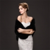 Picture of Faux Fur Shawl - Black, Red and White