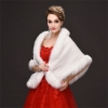 Picture of Faux Fur Shawl - Black, Red and White