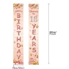 Picture of Pink Vertical Happy Birthday Door Banner with Numbers