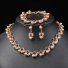 Picture of Women's Rose Gold Jewellery Set - Necklace, Earrings, Bracelet