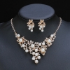 Picture of Womens Jewellery Set Gold Necklace and Earrings