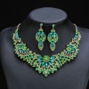Picture of Womens Jewellery Set Green Necklace and Earrings
