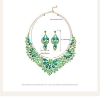 Picture of Womens Jewellery Set Green Necklace and Earrings
