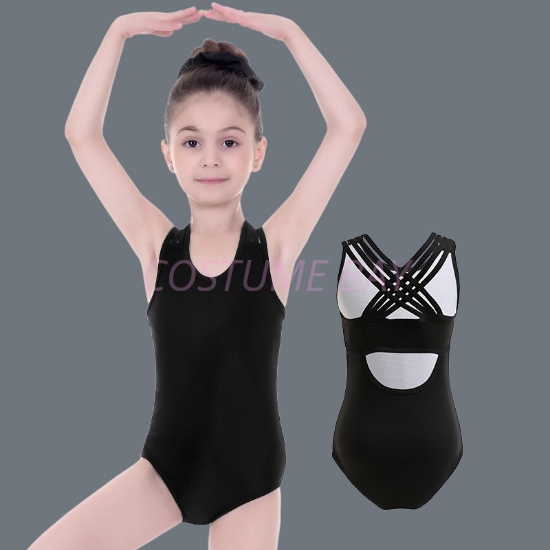 Picture of Girls Black Leotard Bodysuit