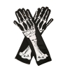 Picture of Medium Length Black Skeleton Gloves - Halloween Costume Accessory