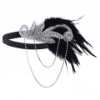 Picture of Vintage 1920s Feather Headband – Gatsby Flapper Hair Accessory