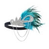 Picture of Vintage 1920s Feather Headband – Gatsby Flapper Hair Accessory