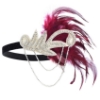 Picture of Vintage 1920s Feather Headband – Gatsby Flapper Hair Accessory
