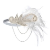 Picture of Vintage 1920s Feather Headband – Gatsby Flapper Hair Accessory