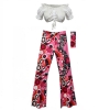 Picture of Classic Retro Pants Set White Top Vintage-Inspired Outfit