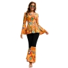 Picture of Women's 70s Hippie Costume Orange Retro Festival Outfit