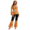 Picture of Women's 70s Hippie Costume Orange Retro Festival Outfit