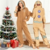 Picture of Adult Gingerbread Man Onesie Jumpsuit Sleepwear