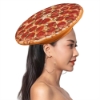 Picture of Giant Pepperoni Pizza Hat – Funny Food Costume Accessory for Parties & Cosplay